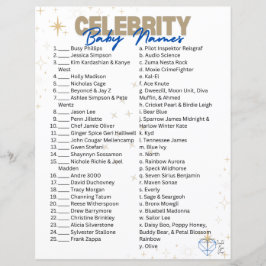 Lámina Juego de nombre de bebé de celebridades