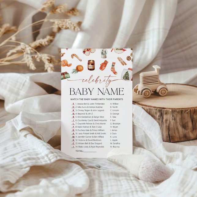 Lámina Juego de nombre de bebé de celebridades de inviern (Subido por el creador)