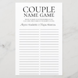 Lámina Juego de nombres de parejas LGBTQ