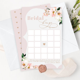 Lámina Juego de novias bingo rosa rosa rosa rosa floral