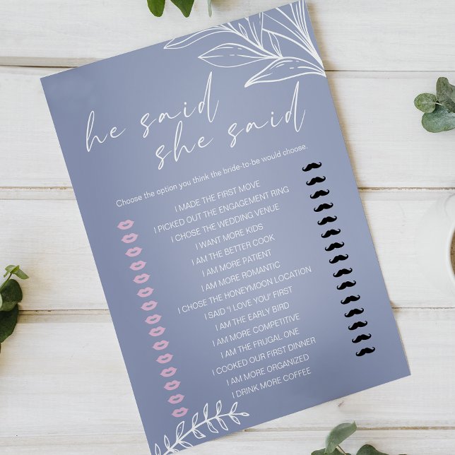 Lámina Juego De Novias Dijo Que Dijo Flores Periwinkle (Subido por el creador)