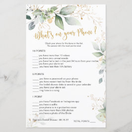 Lámina Juego de novias verde lo que hay en tu teléfono