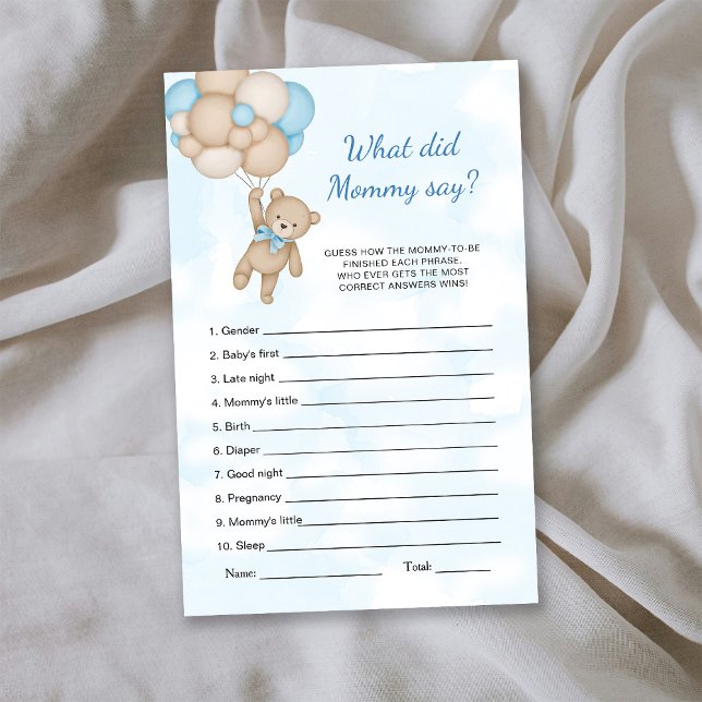 Lámina Juego de Osito Teddy ¿Qué Dijo Mamá? (Subido por el creador)