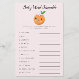 Lámina Juego de Palabras de Bebé Pequeño Rosa