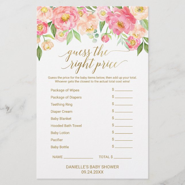 Lámina Juego de Palabras de Palabras de Bebé de Peones Ro (Anverso)