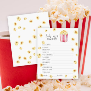 Lámina Juego de palabras desordenadas para baby shower co