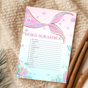 Lámina Juego de palabras desordenadas para baby shower de