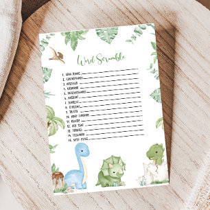 Lámina Juego de palabras desordenadas para baby shower de