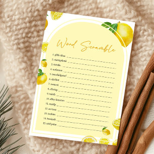 Lámina Juego de palabras desordenadas para baby shower de