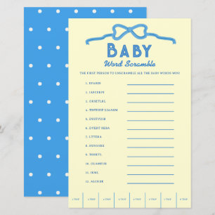 Lámina Juego de palabras desordenadas para baby shower Li