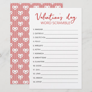 Lámina Juego de palabras revueltas del día de San Valentí