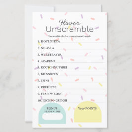 Lámina Juego de palabras revueltas Frenesí de Sabores