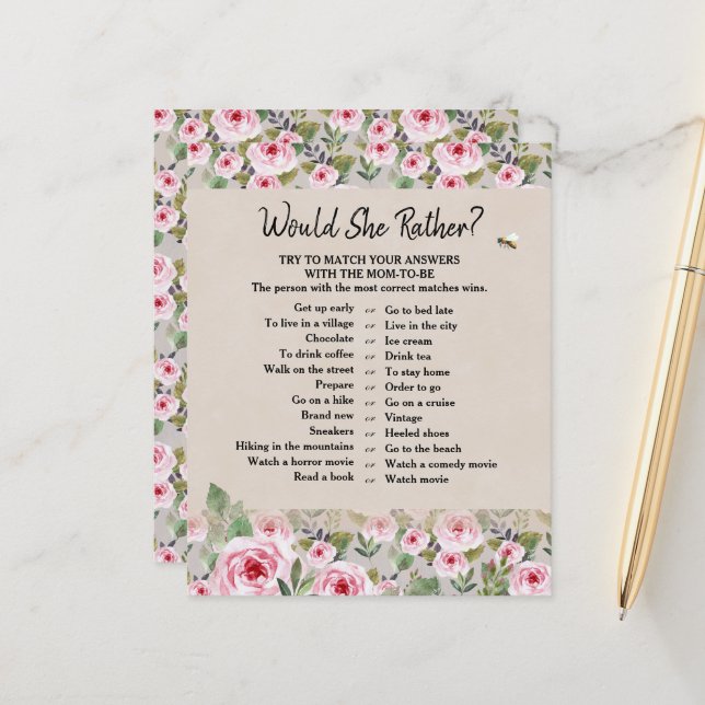 Lámina Juego De Papel "¿Le Gustaría? (Anverso/Reverso In Situ)