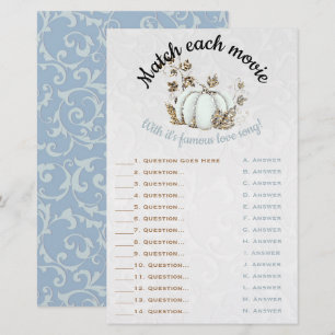 Lámina Juego de Parejas Novia Calabaza Blanca Dorada de C