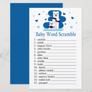 Lámina Juego de peleas de oso polar Baby word