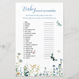 Lámina Juego de pelotas de bebé de flor azul y verde