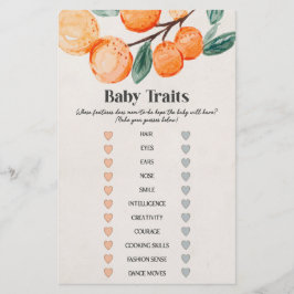 Lámina juego de pequeños rasgos de bebé cutie baby ducha