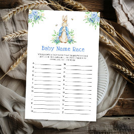 Lámina Juego de Peter Rabbit Baby Name Race