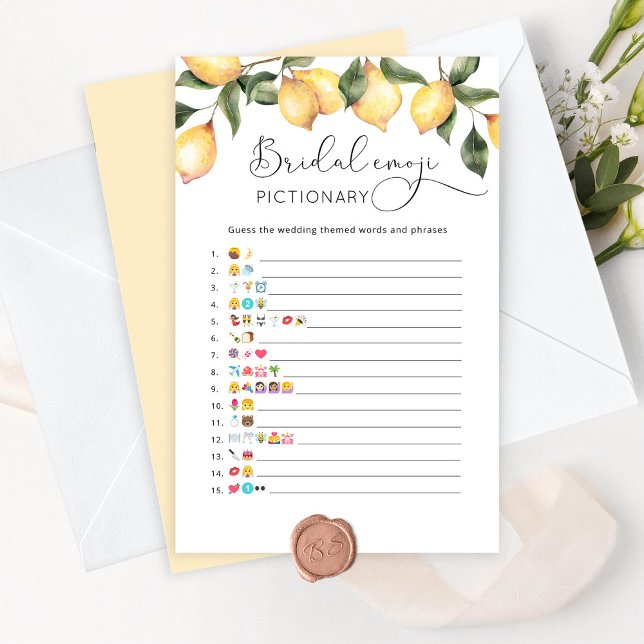 Lámina Juego de picnic de emoji de ducha con limón (Subido por el creador)