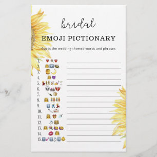 Lámina Juego de picnic de emoji de la ducha de novia con