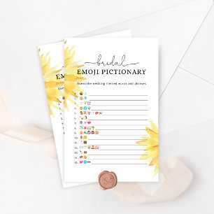 Lámina Juego de picnic de emoji de la ducha de novia con