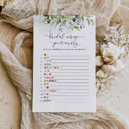 Lámina Juego de picnic Eucalyptus con ducha de novia