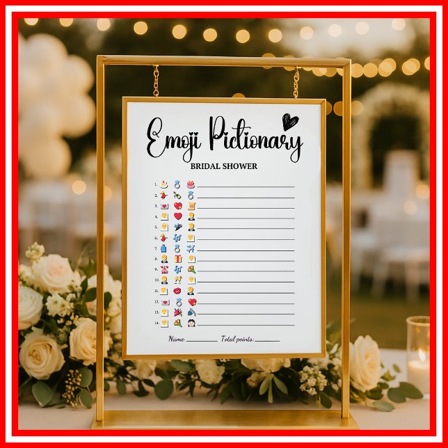 Lámina Juego de Pictionary de Emoji de Boda Juegos de Emo (Subido por el creador)