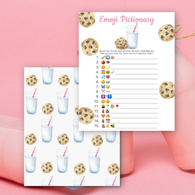 Lámina Juego de Pictionary de Emoji de ducha de bebé con  (Subido por el creador)