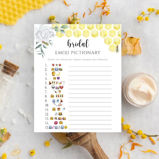 Lámina Juego de pictionary de emoji floral de abeja para  (Subido por el creador)