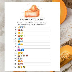 Lámina Juego de pictionary de emojis para baby shower de 