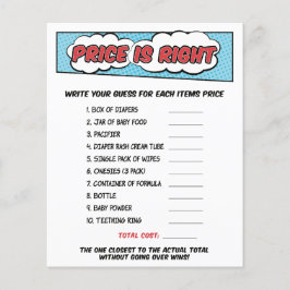 Lámina Juego de precios para Superhéroe de historietas y