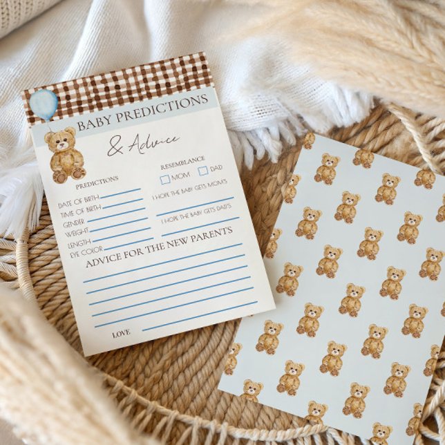 Lámina Juego de predicción de Baby Shower de Teddy Bear B (Subido por el creador)