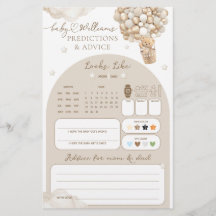 Juego de predicción de Baby Shower neutra en relac