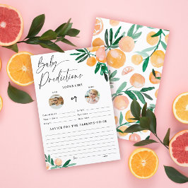 Lámina Juego de predicción de bebé naranja cítrico