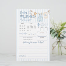 Juego de predicción de bebé niño para baby shower