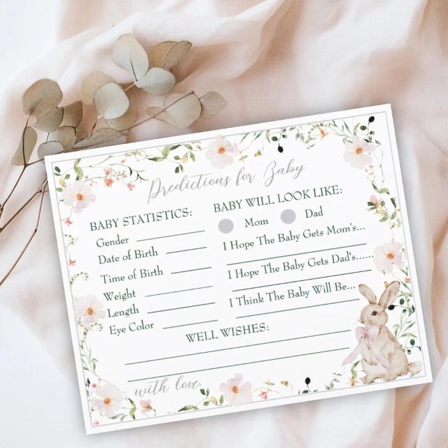 Lámina Juego de predicción de bebé para baby shower de co (Subido por el creador)