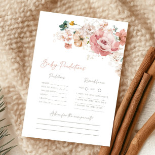 Lámina Juego de predicción de bebé para baby shower de fl