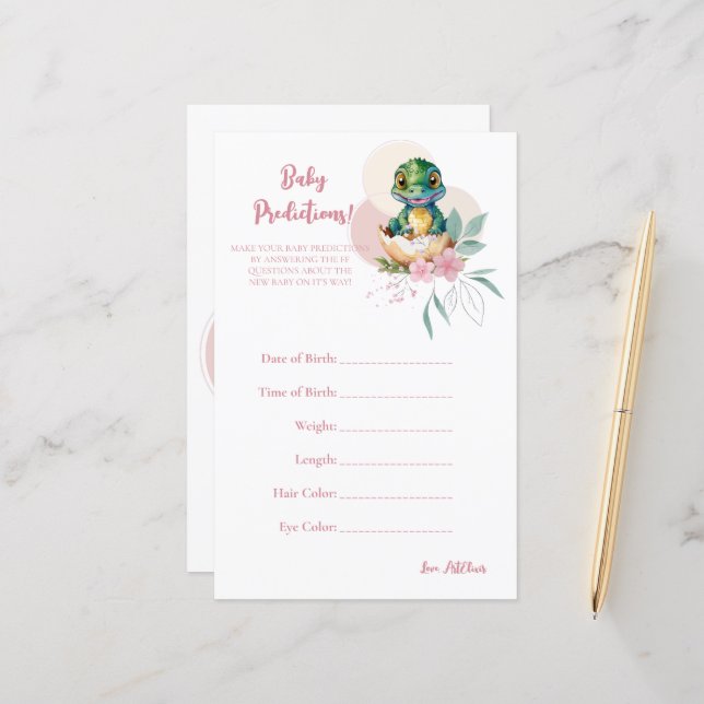 Lámina Juego de predicción floral de cría de caimán (Anverso/Reverso In Situ)