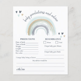 Lámina Juego de predicción para Baby Shower Arcoíris Boho