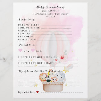 Lámina Juego de Predicción y Asesoramiento para Bebés Bab
