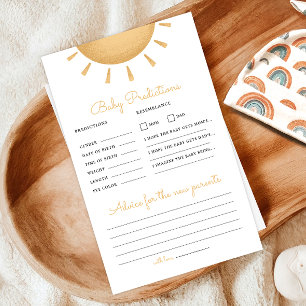 Lámina Juego de predicción y consejo de Boho Sunshine Bab