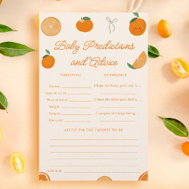 Lámina Juego de predicciones de Baby Shower de Citrus Lit