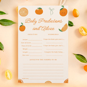 Lámina Juego de predicciones de Baby Shower de Citrus Lit