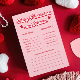 Lámina Juego de predicciones de Baby Shower de San Valent