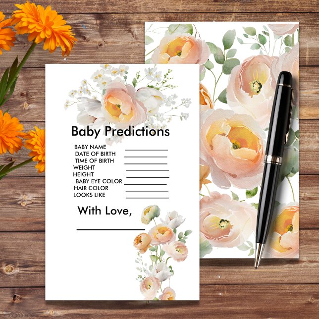 Lámina Juego de predicciones de Baby Shower de tulipanes  (Subido por el creador)