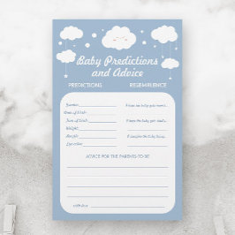 Lámina Juego de predicciones de Baby Shower en la nube az