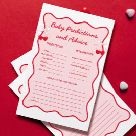 Lámina Juego de predicciones de Baby Shower para cerezos