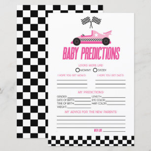 Lámina Juego de predicciones de Baby Shower para coches d