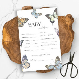 Lámina Juego de predicciones de Baby Shower para mariposa