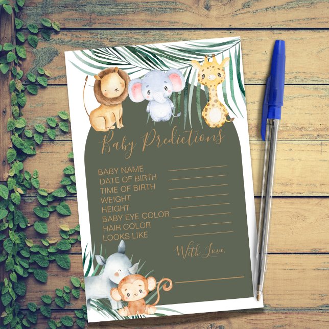 Lámina Juego de predicciones de Baby Shower sobre el tema (Subido por el creador)